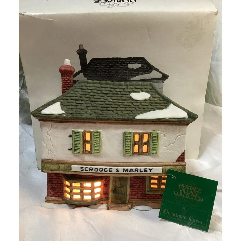 Dept. 56 Dickens Village A Christmas Carol Scrooge & Marley Counting House 1986